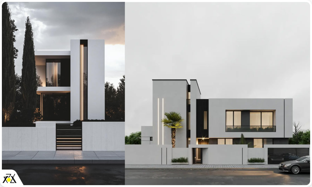 زیباترین نمای ساختمان ویلایی 